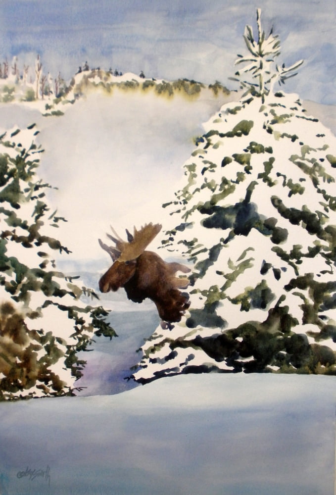 Moose Movement Canvas Art - Kay Smith (24 x 36)