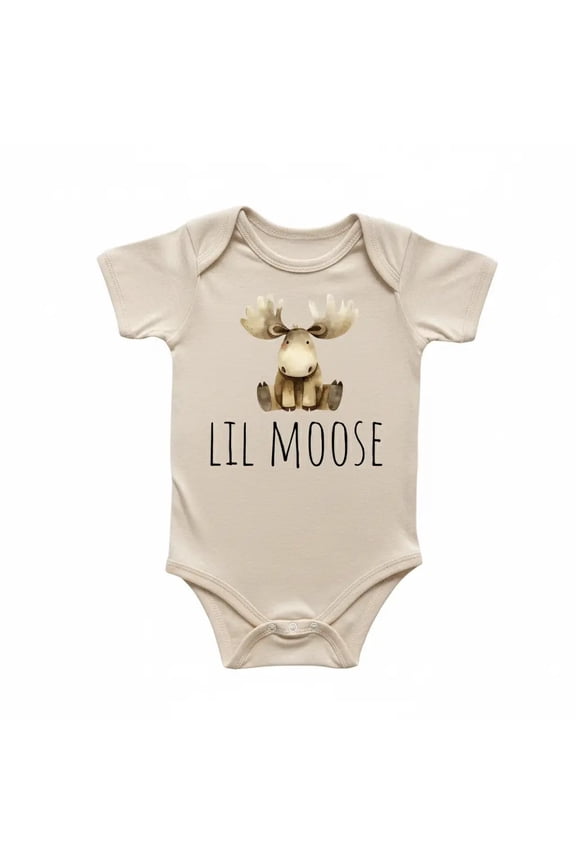 Moose Newborn Baby Bodysuit