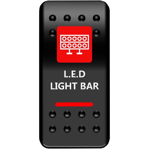 Moose Offroad LLB-PWR-R On/Off Rocker Switch - Lightbar - Red