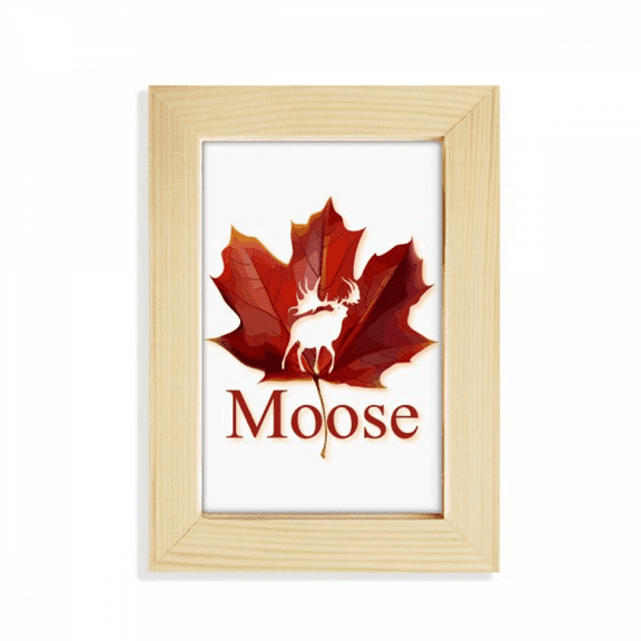 Moose Outline Maple Desktop Display Photo Frame Picture Art Painting 5x7 inch