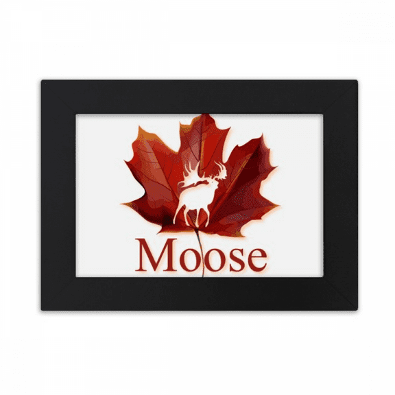 Moose Outline Maple Desktop Photo Frame Ornaments Picture Art Painting