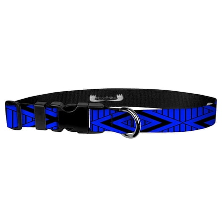 Moose Pet Wear Adjustable Collar 1 inch Medium, Deluxe: Tiki Blue