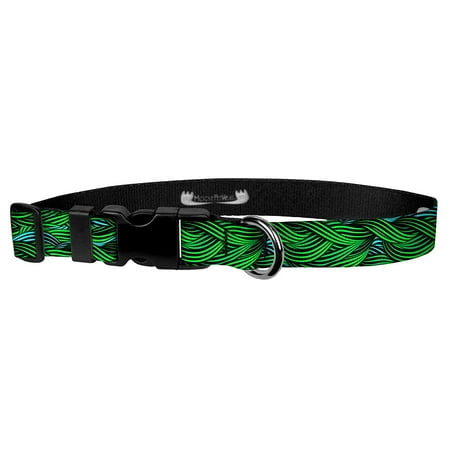 Moose Pet Wear Adjustable Collar 3/4 inch Medium, Deluxe: Jungle Weave