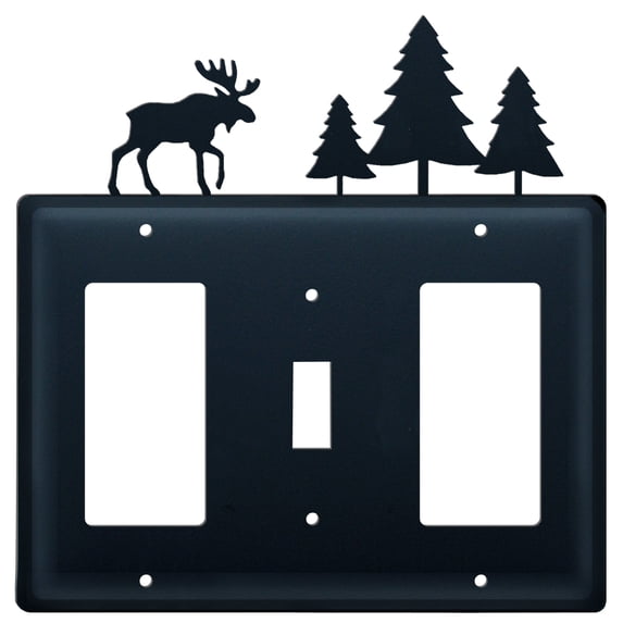 Moose & Pine Trees Single GFI CUSTOM Product Switch GFI CUSTOM Product