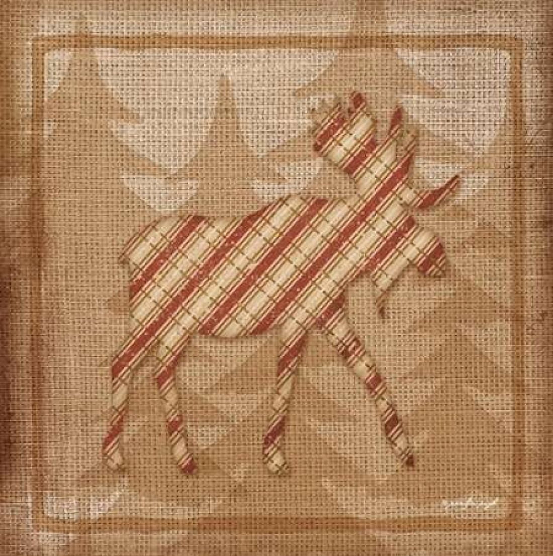 Moose Plaid Canvas Art - Jennifer Pugh (24 x 24)