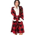 thumbnail image 1 of Moose Plaid Lazy One Ultra-Cozy Bathrobes for Women (S/m), 1 of 7