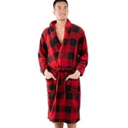 Moose Plaid Lazy One Ultra-Cozy Plaid Bathrobes for Men L/xl