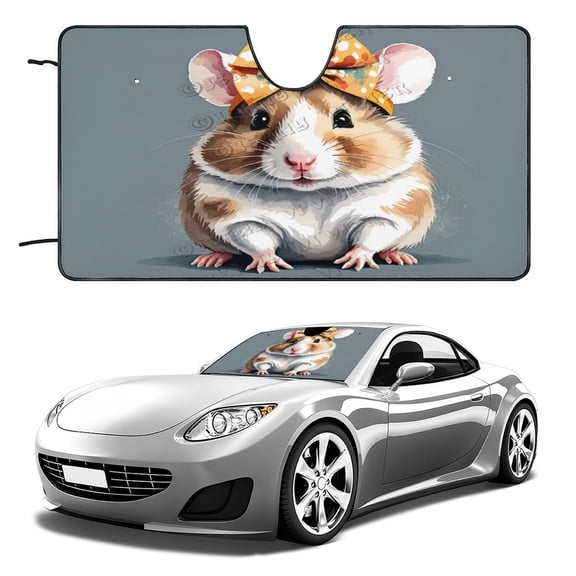 Moose Print Car Sunshade for Windshield Automotive Sun Visor Protector Fold-able for SUV Truck Front Window 55"x30"