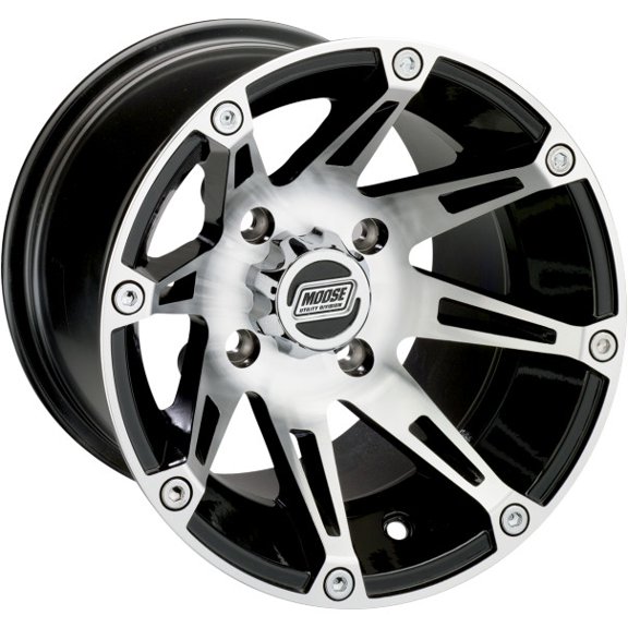Moose Offroad 387X Rear Wheel | Black w/Machined | 12x8 | 4/110 (0230-0443)