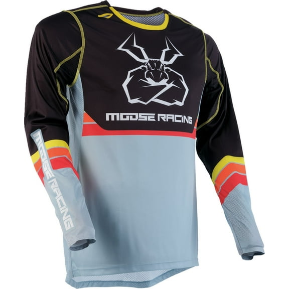 Moose Racing Agroid 24 Mens MX Offroad Jersey Gray/Yellow SM