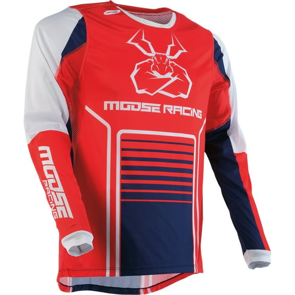 Moose Racing Agroid 24 Mens MX Offroad Jersey Red/White/Blue MD
