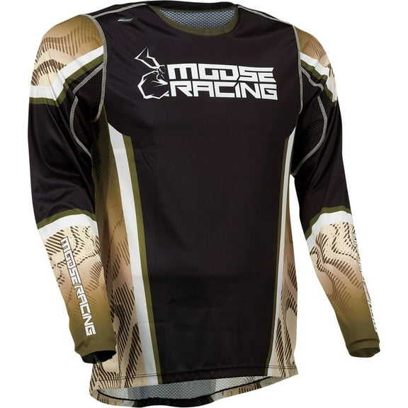 Moose Racing Agroid Mens MX Offroad Jersey Olive/Tan XXL