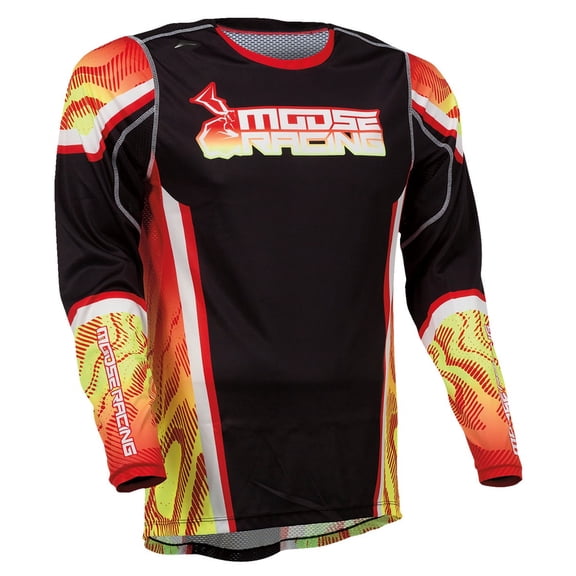 Moose Racing Agroid Mens MX Offroad Jersey Red/Yellow LG