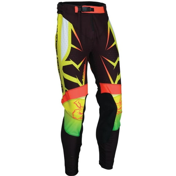 Moose Racing Agroid Mens MX Offroad Pants Black/Yellow/White 28 USA