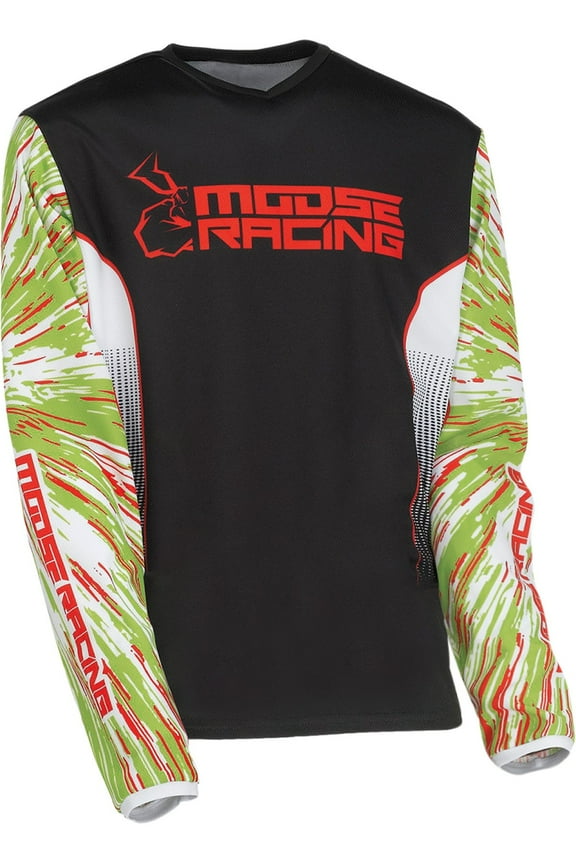 Agroid Youth MX Offroad Jersey Green/Red MD