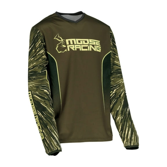 Moose Racing Agroid Youth MX Offroad Jersey Olive/Tan LG