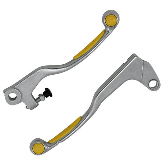 Moose Racing Competition Yellow Grip Shorty Brake/Std Clutch Lever Set (1SGSC21)