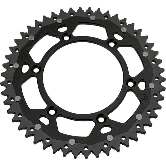Moose Racing Dual Alloy Rear Sprocket Black 48 Tooth (1210-460-48-10X)