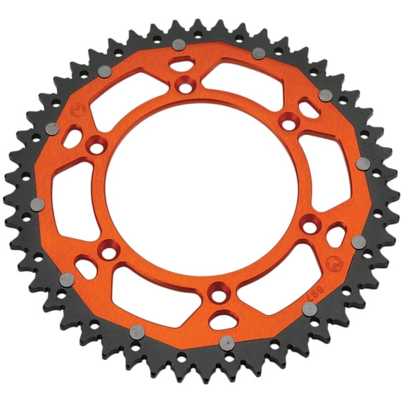 Moose Racing Dual Alloy Rear Sprocket Orange 52 Tooth (1210-897-52-14X)