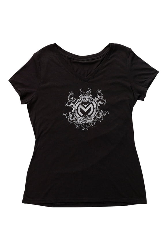 Flourish Womens Short Sleeve T-Shirt Black MD