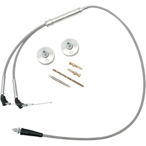 Moose Racing Polished Carburetor Cap & Cable Kit '88-06 Blaster (33-CRB01-POL)