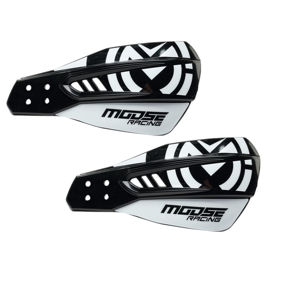 Moose Racing Qualifier Black/White Handguards (0635-1456)