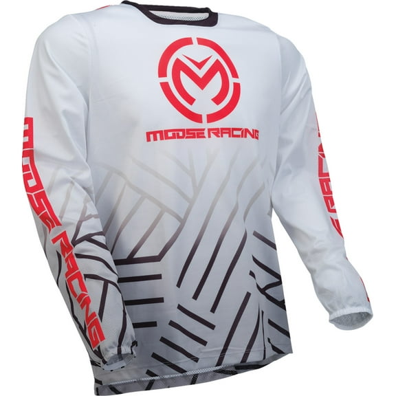 Moose Racing Sahara Mens MX Offroad Jersey Black/White LG