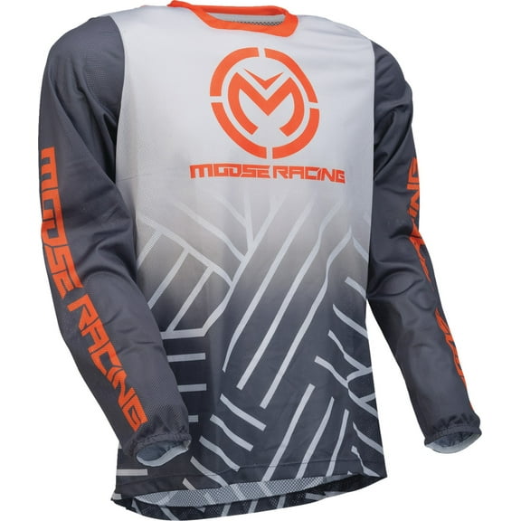 Moose Racing Sahara Mens MX Offroad Jersey Gray/Orange SM