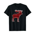 thumbnail image 1 of Moose Red Buffalo Plaid Matching Pajama Family Gift T-Shirt, 1 of 5