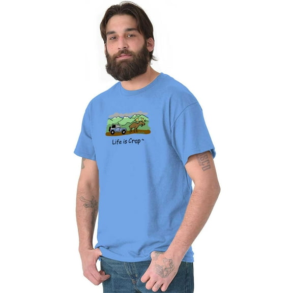 Moose Road Funny Canadian Woods Men's Graphic T Shirt Tees Brisco Brands X