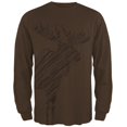 thumbnail image 1 of Moose Scribble Drawing All Over Brown Adult Long Sleeve T-Shirt - X-Large, 1 of 2