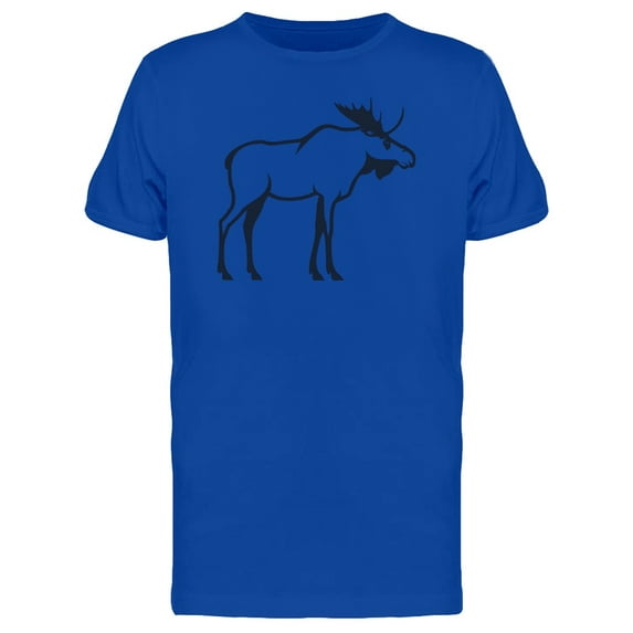 Moose Silhouette On Grunge T-Shirt Men -Image by Shutterstock, Male 3X-Large