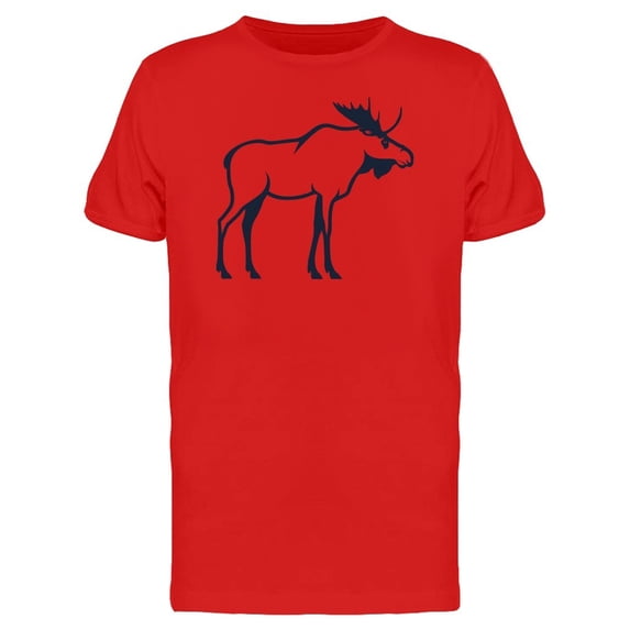 Moose Silhouette On Grunge Tee Men's -Image by Shutterstock