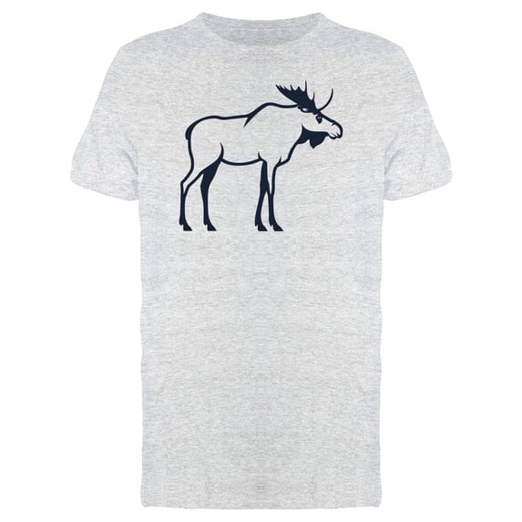 Moose Silhouette On Grunge Tee Men's -Image by Shutterstock