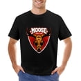 thumbnail image 1 of Moose Sport Team Men’s Graphic T-shirt Vintage Short Sleeve Sport Tee Black 5XL, 1 of 2
