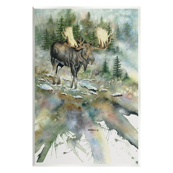 Moose Stepping Nature Wildlife Animals & Insects Graphic Art Unframed Art Print Wall Art