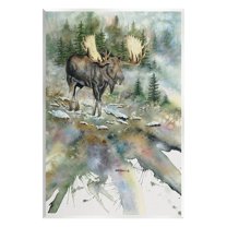 Moose Stepping Nature Wildlife Animals & Insects Graphic Art Unframed Art Print Wall Art