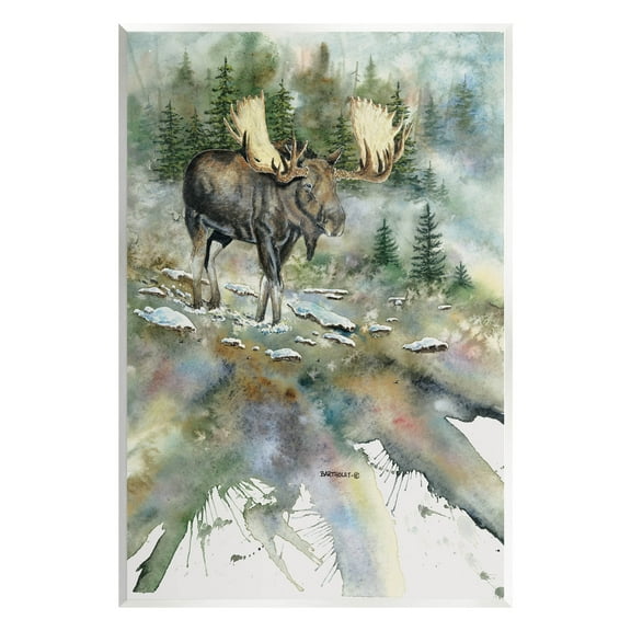 Moose Stepping Nature Wildlife Animals & Insects Graphic Art Unframed Art Print Wall Art