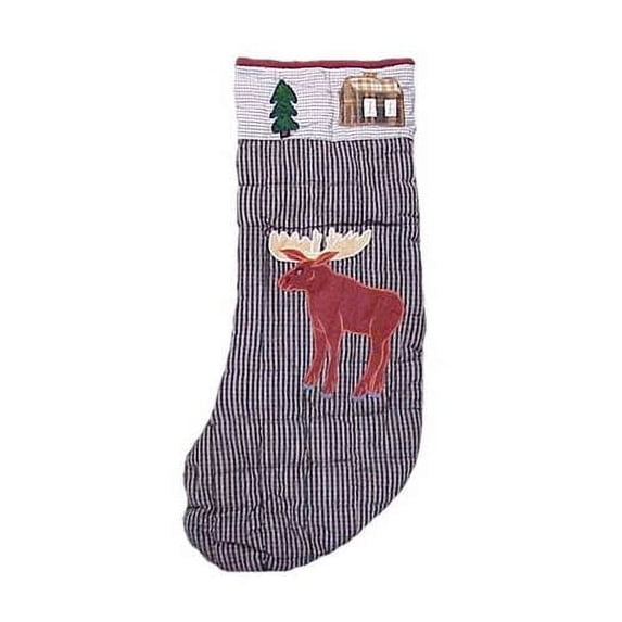 Patch Magic Country Style Stocking with Moose Motif