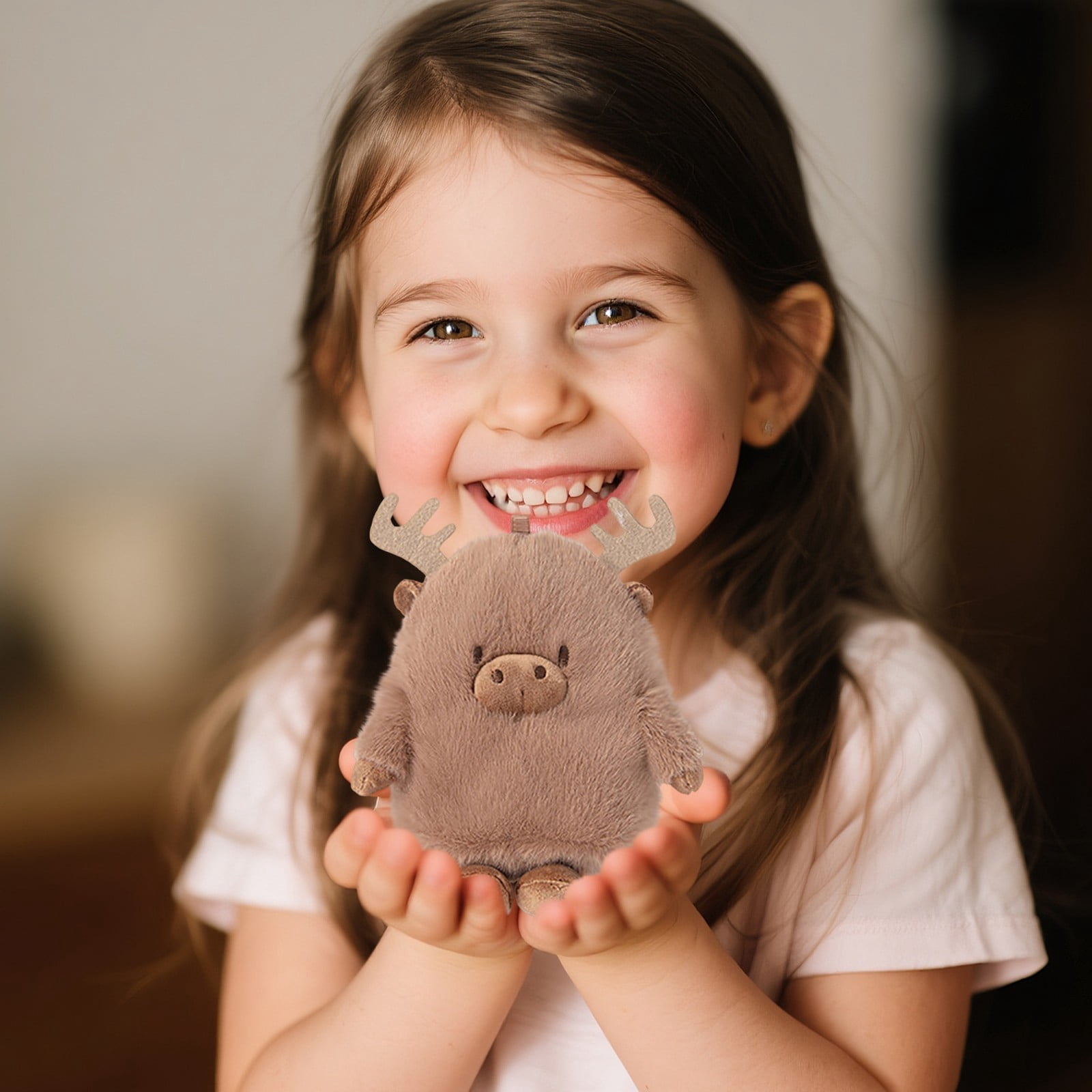 Moose Stuffed Animal Plush Toy Cute Cartoon Moose Stuffed Animal