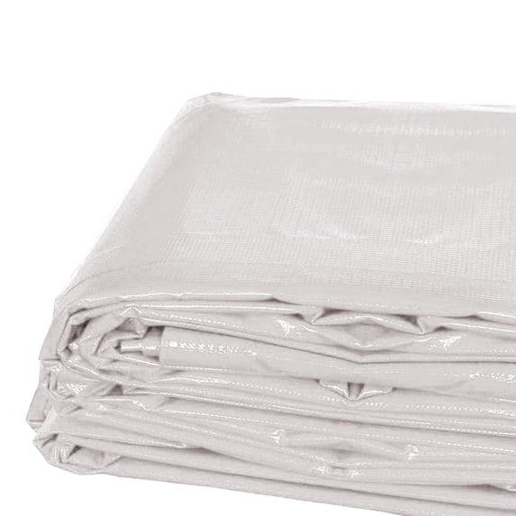 Moose Supply 10' x 12', 12 Mil PVC Vinyl Heavy Duty Waterproof Tarp Covers, White