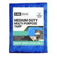 thumbnail image 1 of Moose Supply 5 Mil Waterproof Blue Poly Tarp Covers with Grommets, 30' x 40', 1 of 8