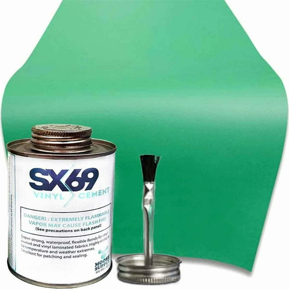 Moose Supply Bounce House Vinyl Repair Kit, 5' x 1' Patch, 16oz SX-69 Glue