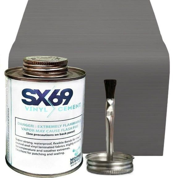 Moose Supply Bounce House Vinyl Repair Kit, 5' x 1' Patch, 16oz SX-69 Glue