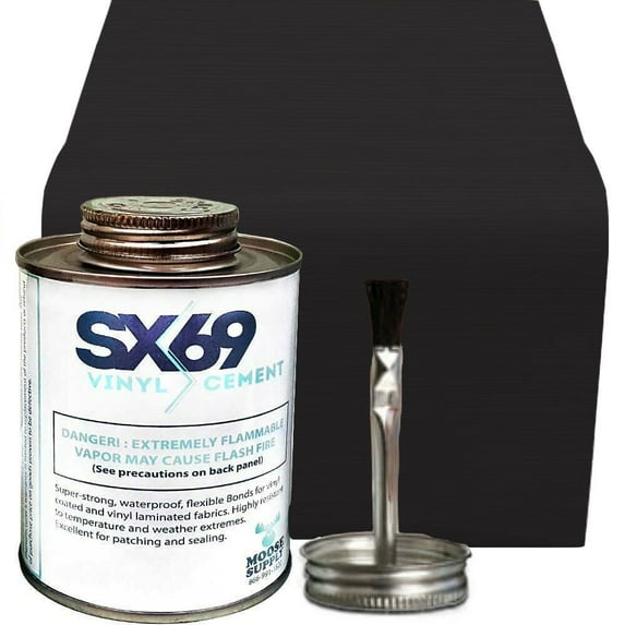 Moose Supply Bounce House Vinyl Repair Kit, 5' x 1' Patch, 16oz SX-69 Glue