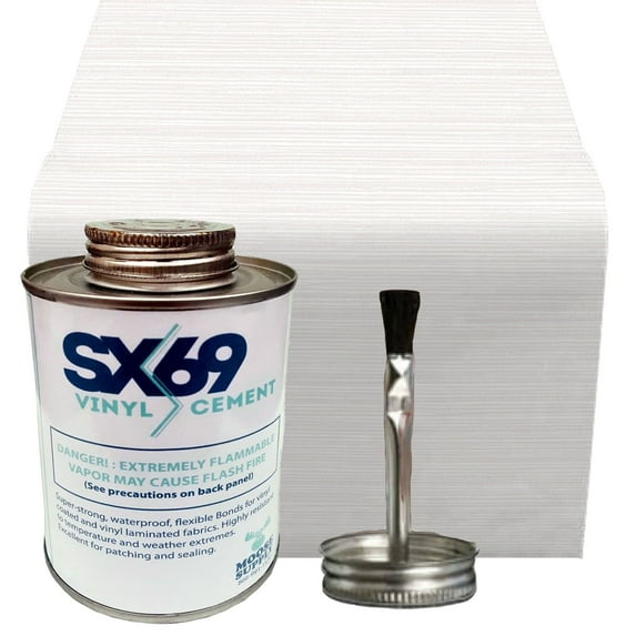 Moose Supply Bounce House Vinyl Repair Kit, 5' x 1' Patch, 4oz SX-69 Glue