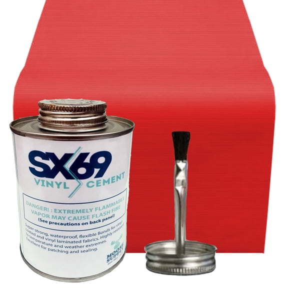 Moose Supply Bounce House Vinyl Repair Kit, 5' x 1' Patch, 4oz SX-69 Glue