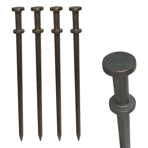Moose Supply Double Head Steel ASTM Stakes, 100 Pack, 1" x 20"