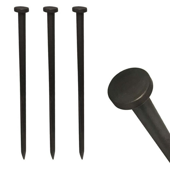 Moose Supply Heavy Duty Single Head Steel Tent Stakes, 25 Pack, 3/4" x 18"