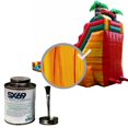 thumbnail image 1 of Moose Supply Inflatable Bounce House Vinyl Repair Kit with 4oz SX69 Glue, Orange Marble, 1 of 6